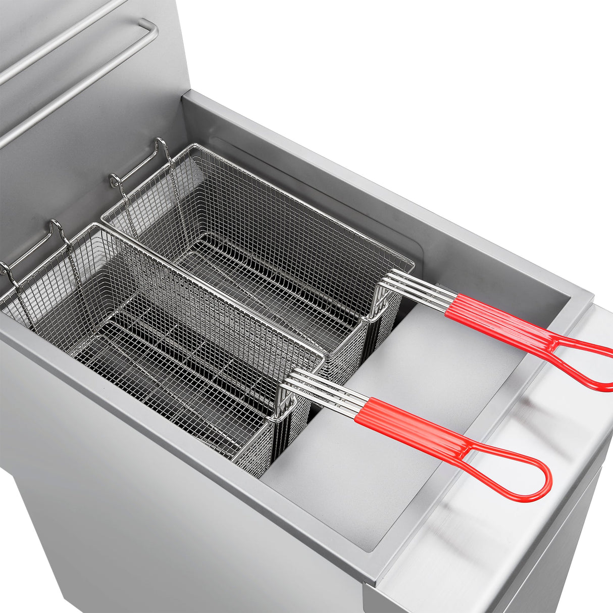 Forno Commerciale Natural Gas Deep Fryer, 3 Burners 90,000 BTU, 40 lbs Oil Capacity