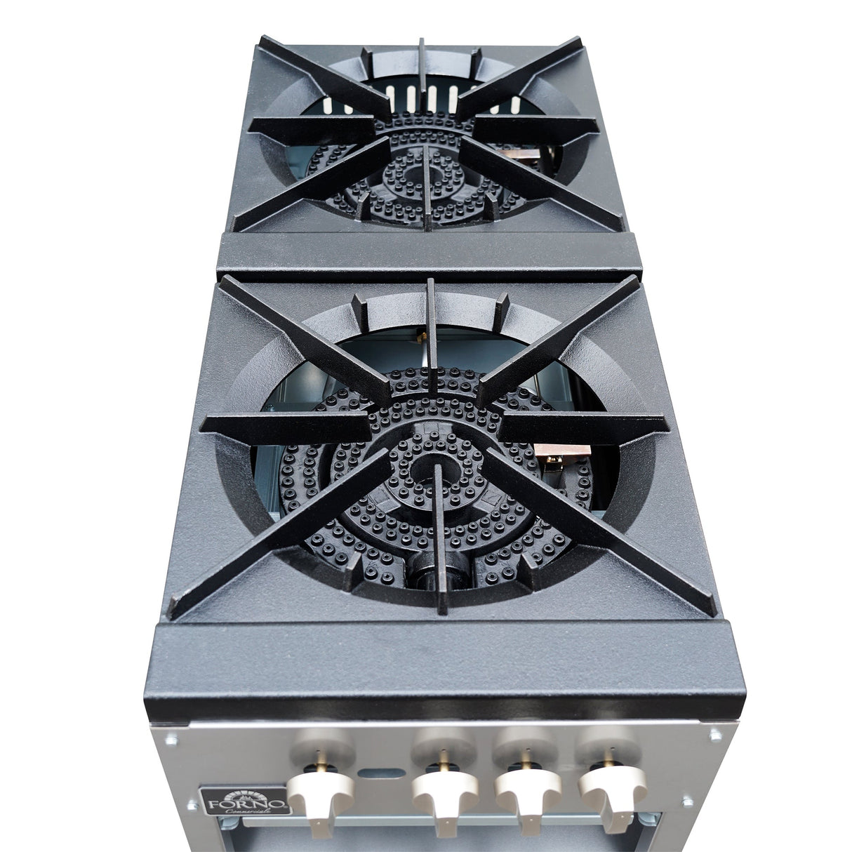 Forno Commerciale Gas Stock Pot Range – Dual 3-Ring Burners, Stainless Steel Construction