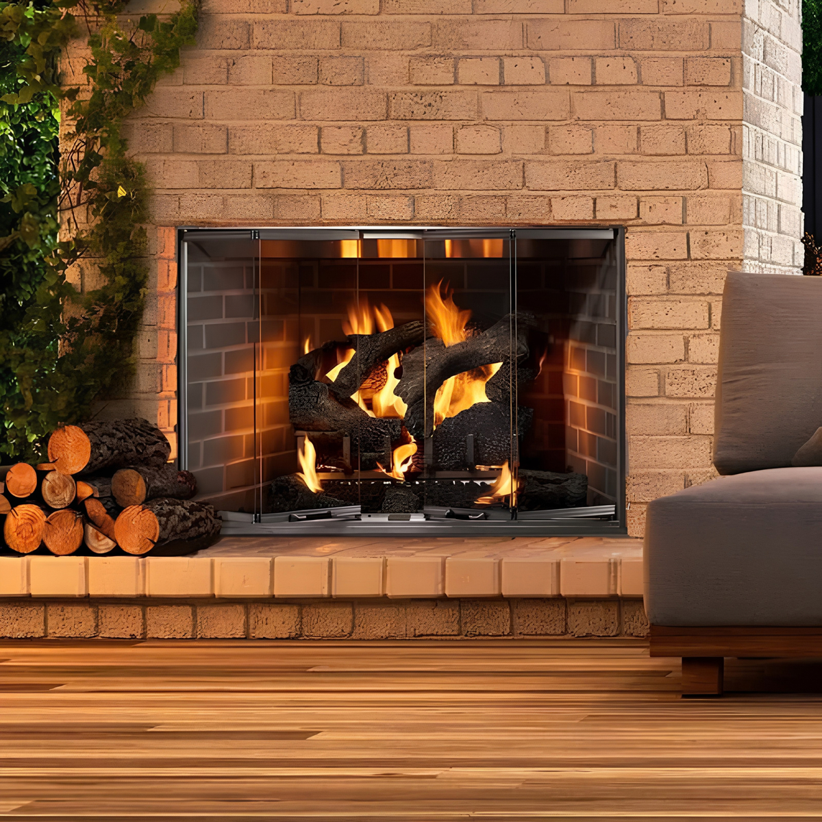 Majestic Cottagewood 36" Traditional Outdoor Wood Burning Fireplace