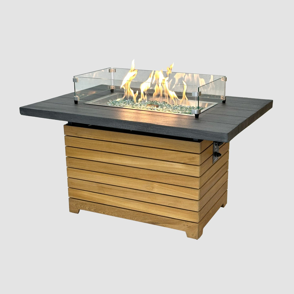 The Outdoor Greatroom Darien 42" Rectangular Gas Fire Pit Table - DAR-1224-EBG-K