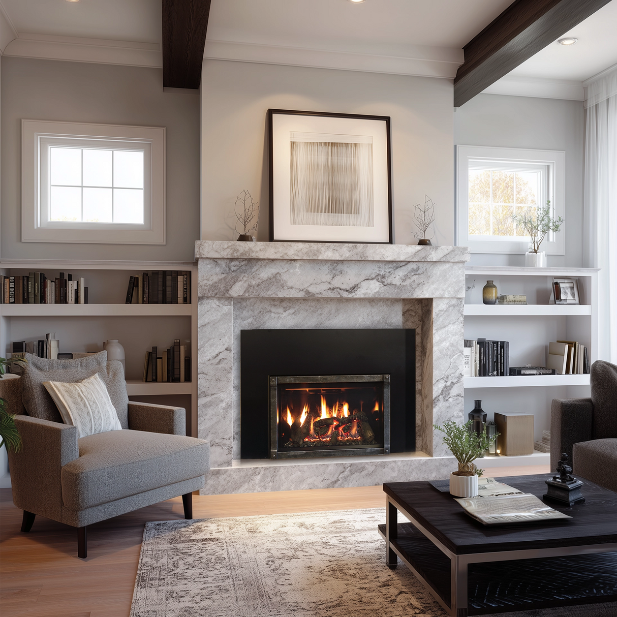 Empire Rushmore 35" Direct Vent Gas Fireplace Insert - DVCT35CBN95