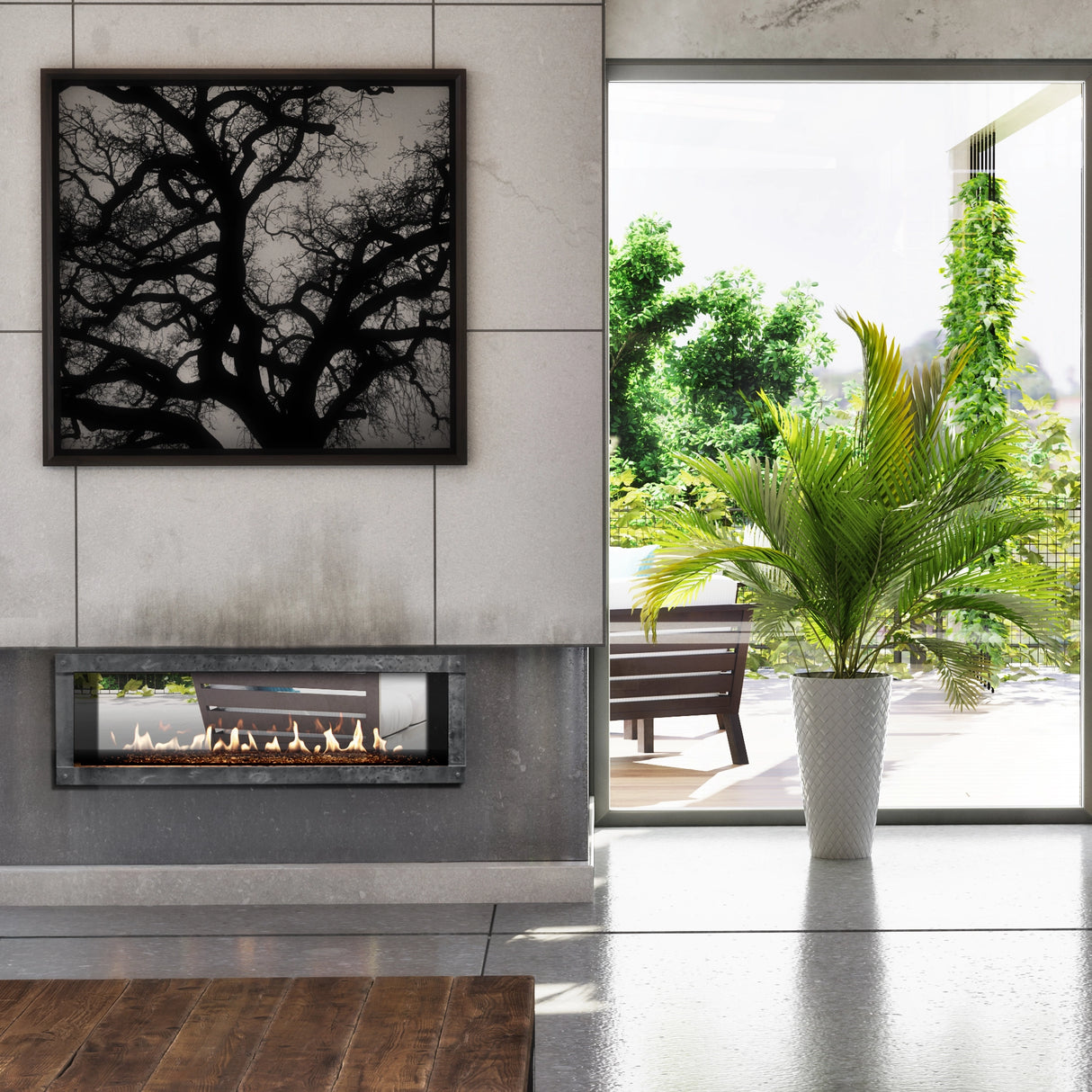 Empire Boulevard 48" See-Through Direct Vent Gas Fireplace - DVLL48SP90