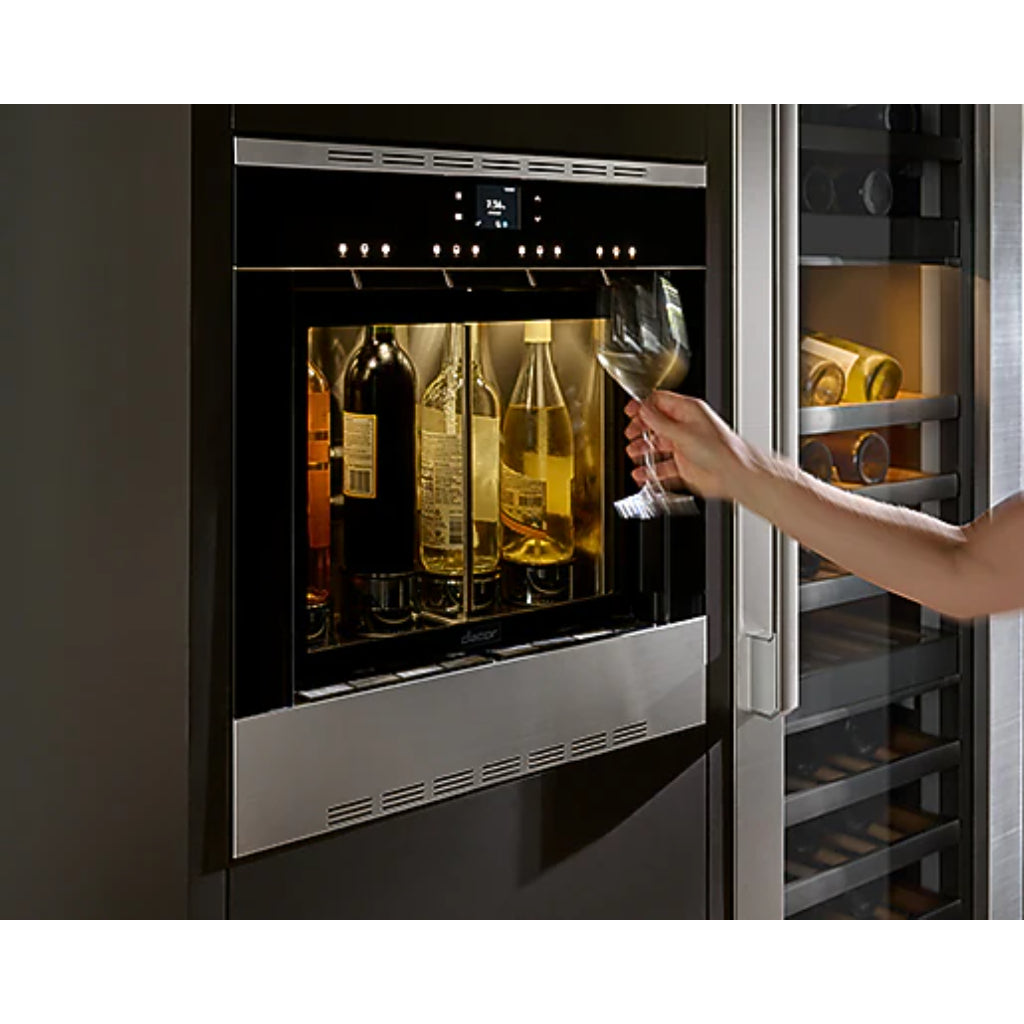 Dacor 24-Inch Built-In Wine Dispenser, Silver/Graphite Stainless - DWS4000BB