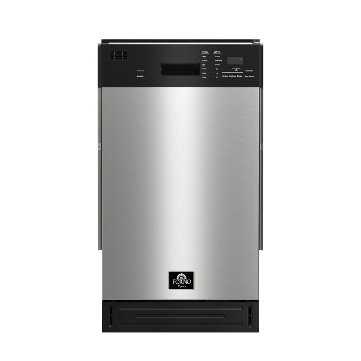Forno Polo 18-Inch Built-In Stainless Steel Dishwasher, 8 Place Settings, 52 dBA