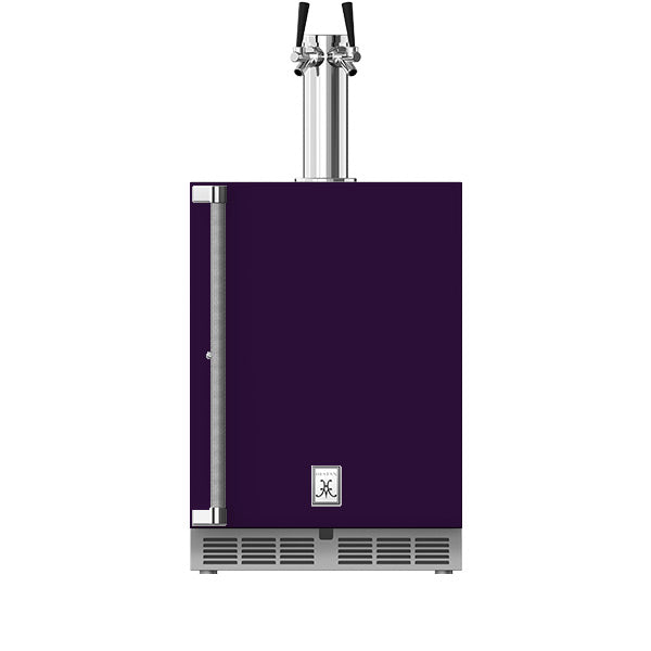 Hestan 24″ Left Hinged With Lock, Outdoor Double Faucet Beer Dispenser (Glass Door) - GFDSL242