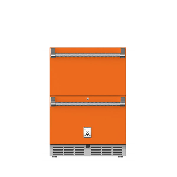 Hestan 24″ Outdoor Refrigerator Drawer and Freezer Drawer With Lock - GRFR24