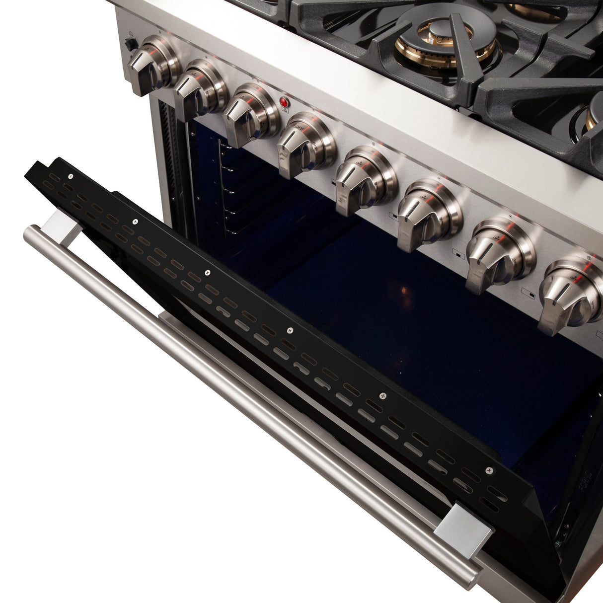 Forno Capriasca 36-Inch Freestanding Dual Fuel Range with 6 Burners & Color Door