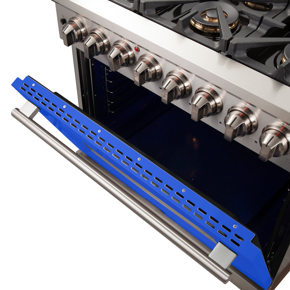 Forno Capriasca 36-Inch Freestanding Dual Fuel Range with 6 Burners & Color Door