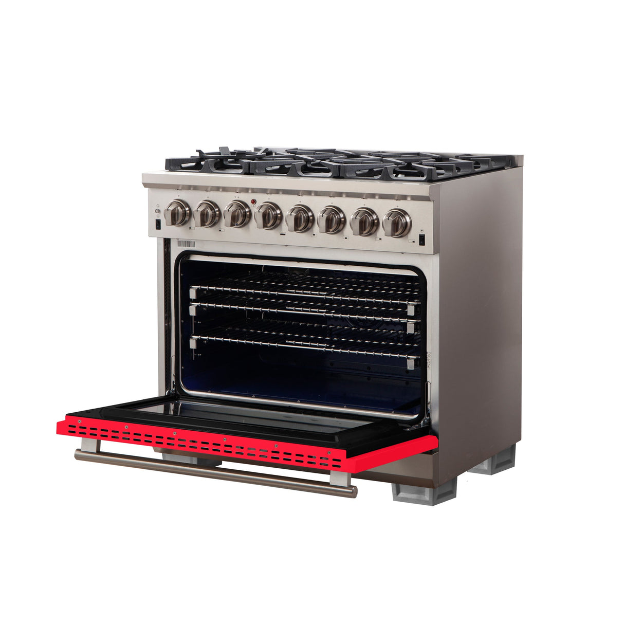 Forno Capriasca 36-Inch Freestanding Dual Fuel Range with 6 Burners & Color Door