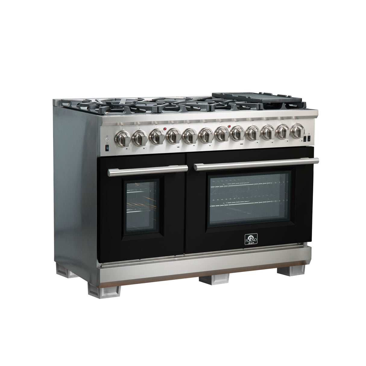 Forno Capriasca 48-Inch Freestanding Dual Fuel Range with 8 Burners & Color Door