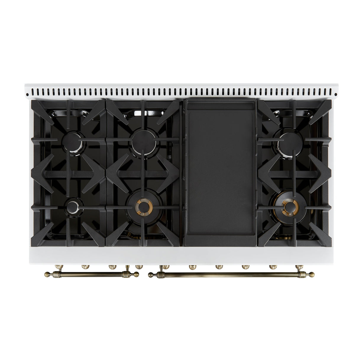 Forno Antico Dual Fuel Range, with Antique Brass Finish, Convection Oven