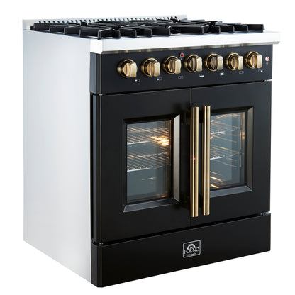 Forno Galiano Freestanding French Door Dual Fuel Range