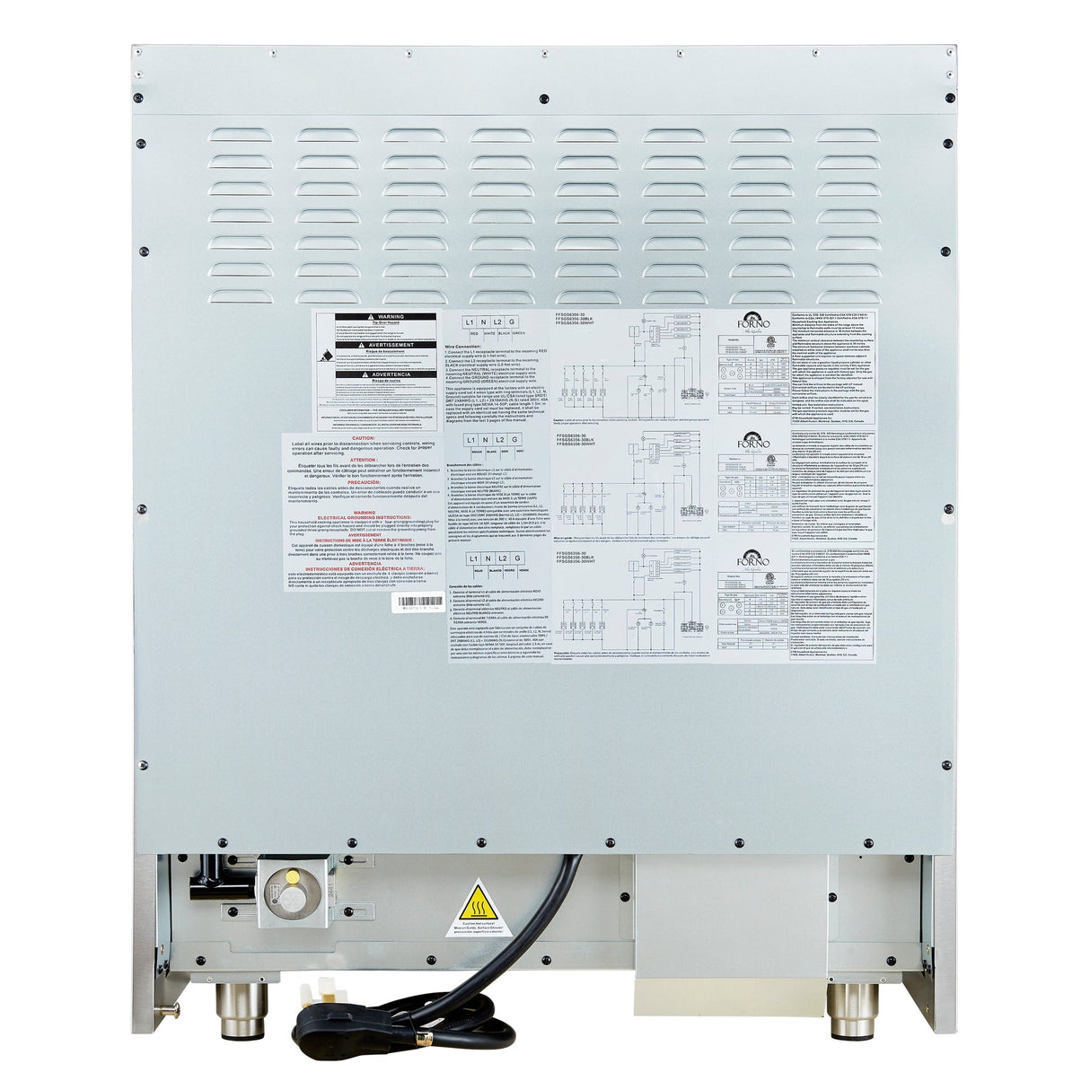 Forno Galiano Freestanding French Door Dual Fuel Range