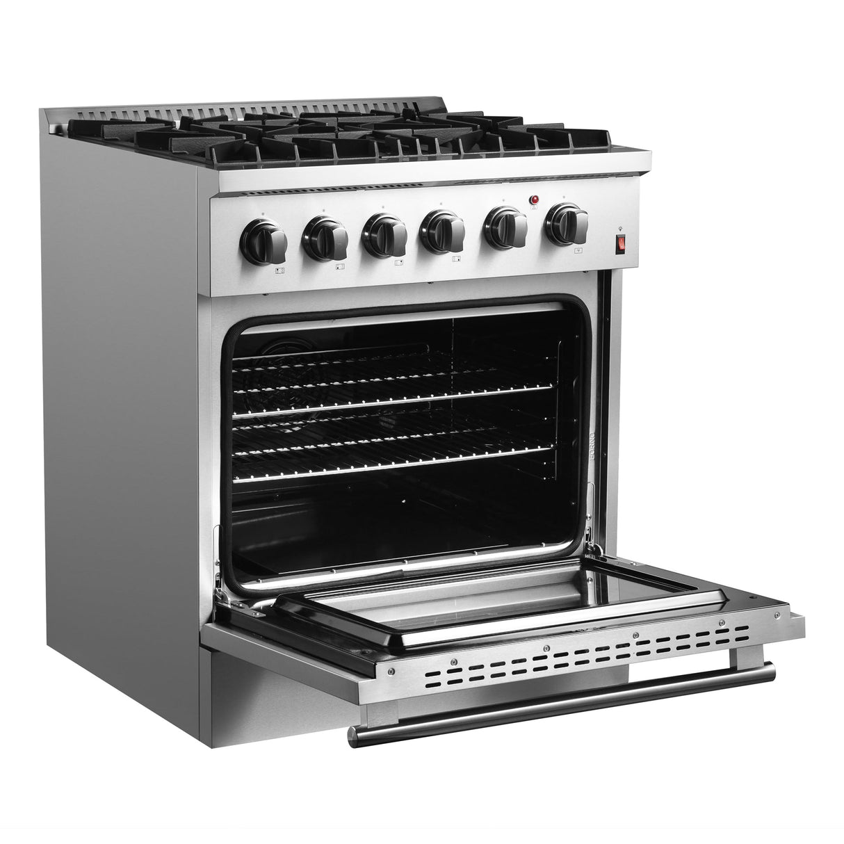 Forno Marco Dual Fuel Range, Stainless Steel, True Convection Oven, Energy Efficient