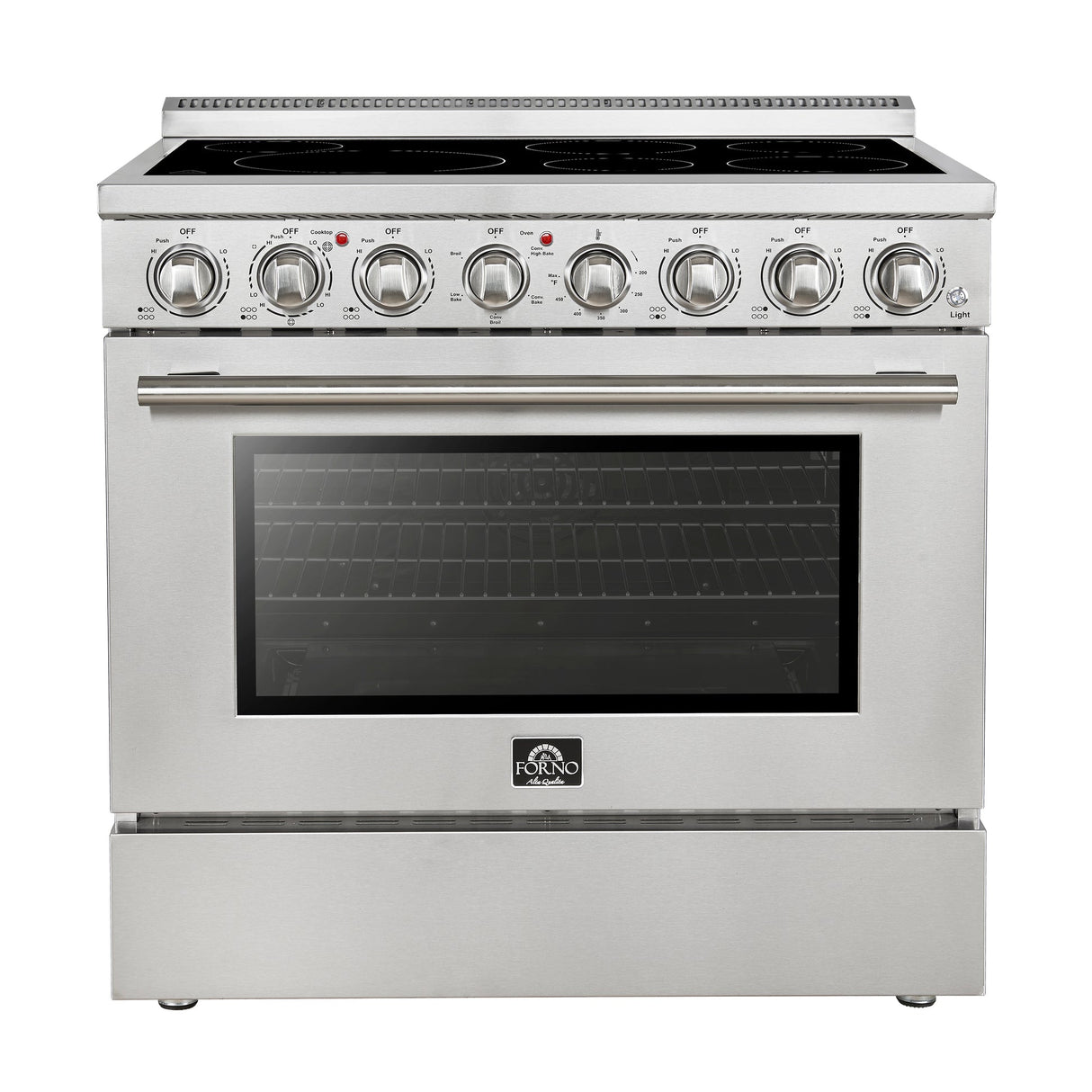 Forno Paolo Freestanding Electric Range, Stainless Steel, True Convection Oven, Energy Efficient