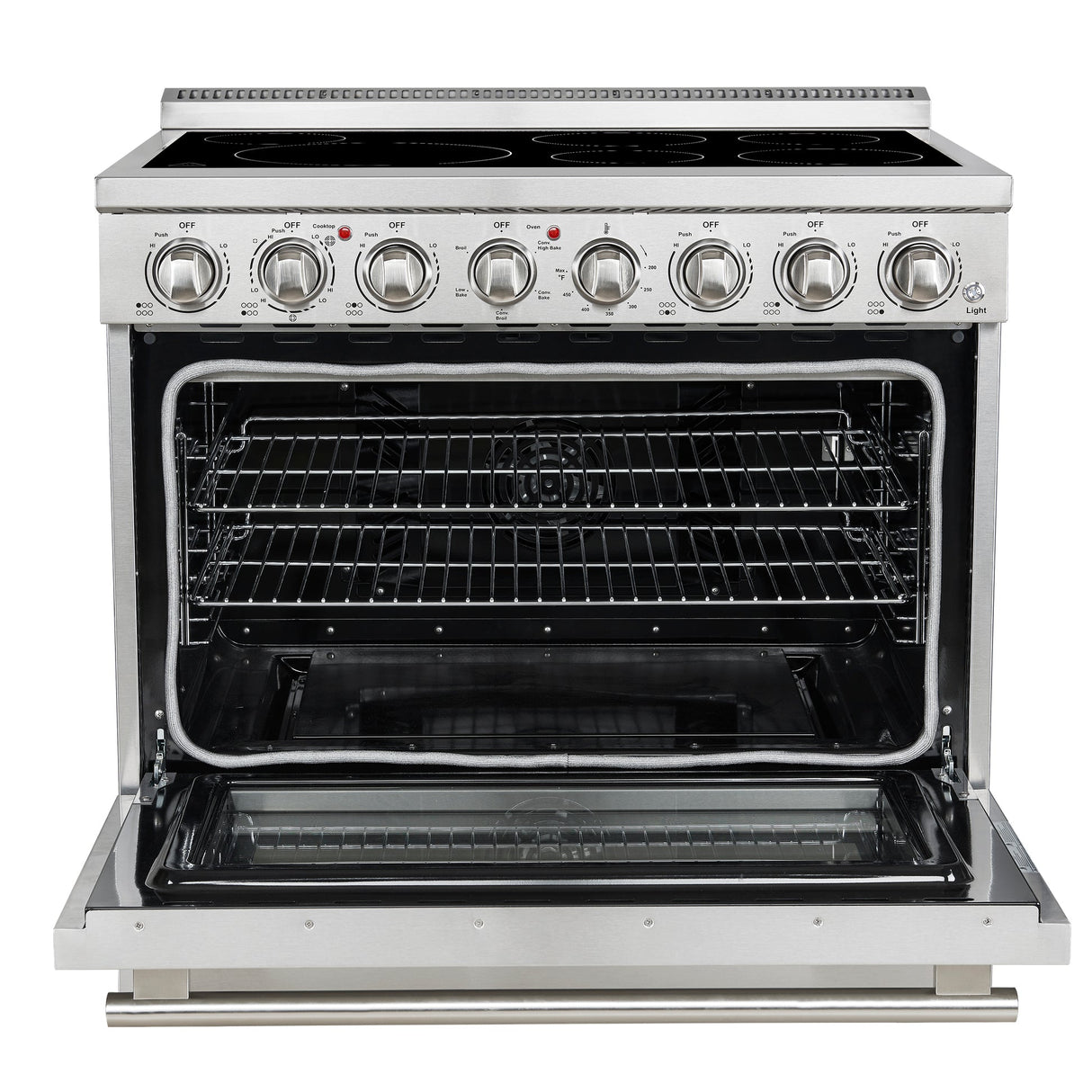 Forno Paolo Freestanding Electric Range, Stainless Steel, True Convection Oven, Energy Efficient