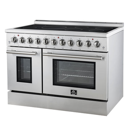 Forno Paolo Freestanding Electric Range, Stainless Steel, True Convection Oven, Energy Efficient