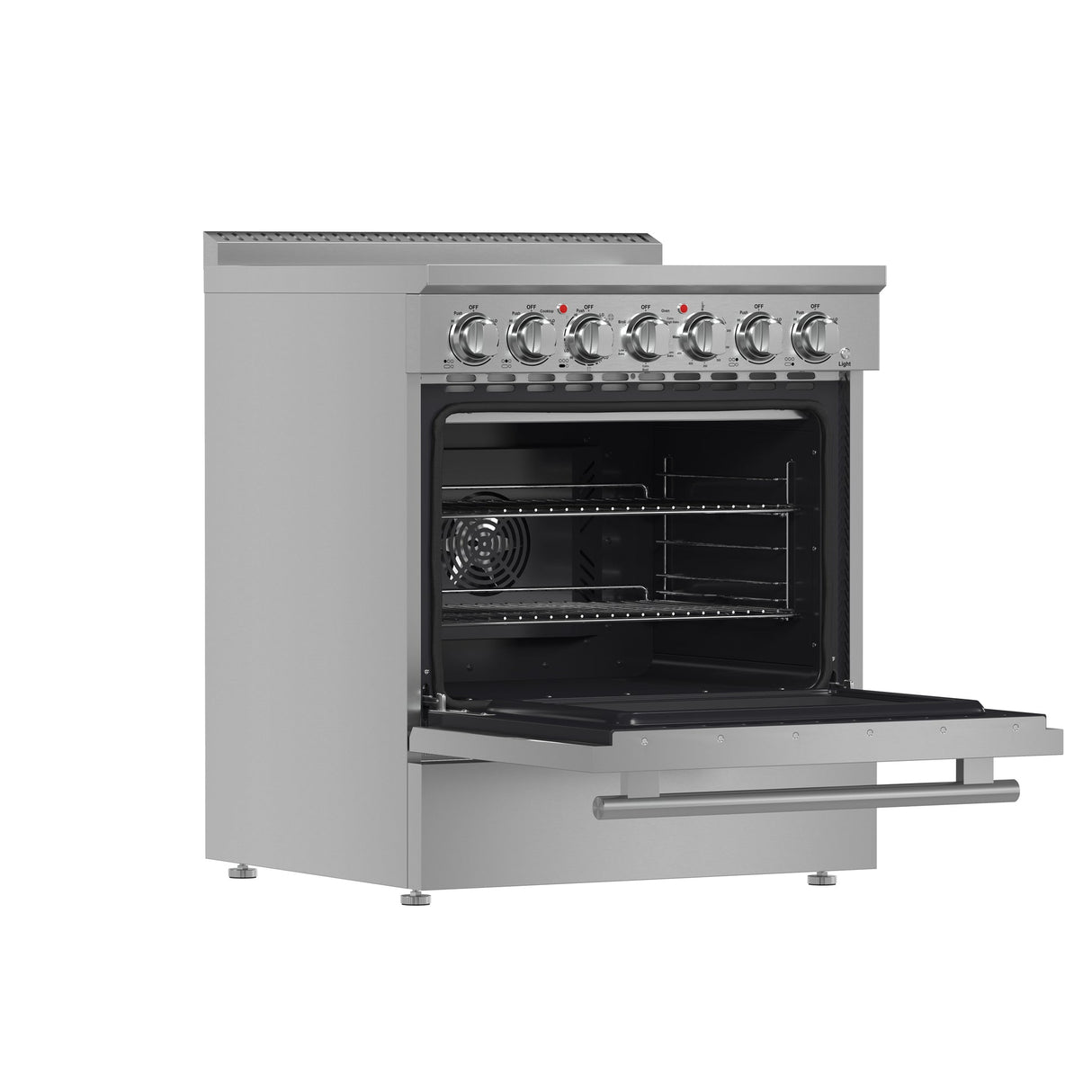 Forno Paolo Freestanding Electric Range, Stainless Steel, True Convection Oven, Energy Efficient
