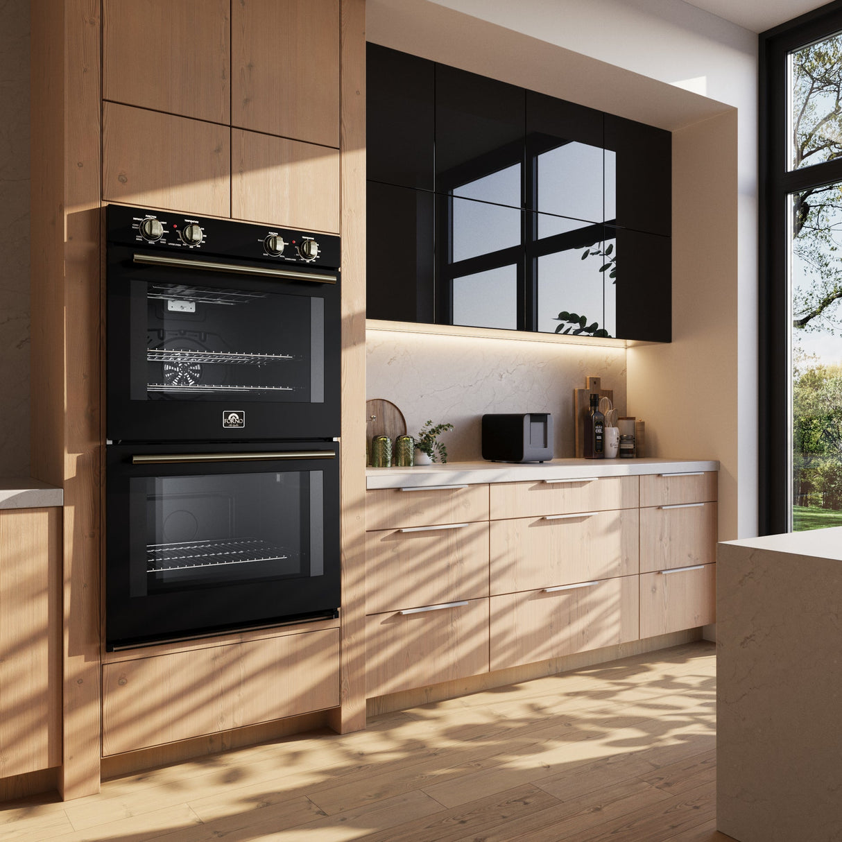 Forno Vomero 30" Double Wall Oven – 10 cu.ft, 7100W Convection, Mechanical Controls & Steam Clean