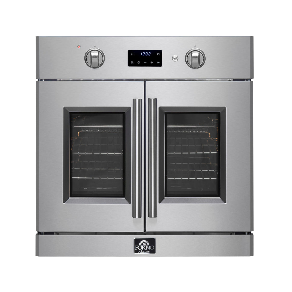 Forno Asti 30" French Door Electric Wall Oven – Stainless Steel, 3.68 cu.ft, 3600W, True Convection, Air Fry, Sous Vide & Self-Clean