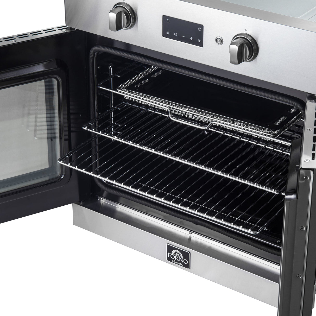 Forno Asti 30" French Door Electric Wall Oven – Stainless Steel, 3.68 cu.ft, 3600W, True Convection, Air Fry, Sous Vide & Self-Clean