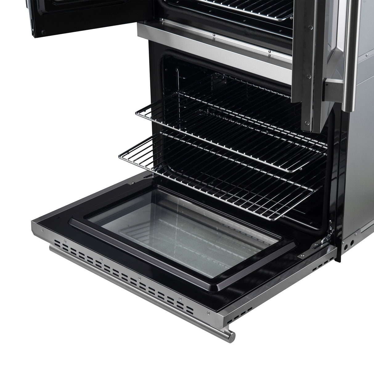 Forno Asti 30" Double Wall Oven – Stainless Steel with Upper French Doors, 7.36 cu.ft, 7200W Dual Convection, Air Fry, Self-Clean