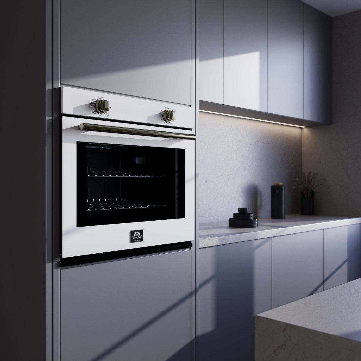 Forno Vomero 30" Wall Oven – 5 cu.ft, 3550W Convection, Mechanical Controls & Steam Clean