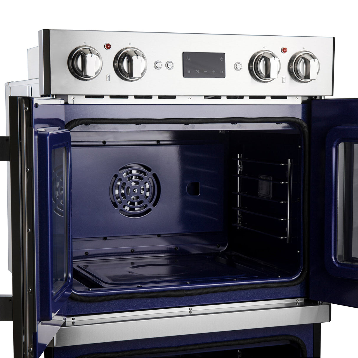 Forno Gallico 30" Electric French Door Double Oven – Stainless Steel, 7.36 cu.ft, Convection, Self-Cleaning