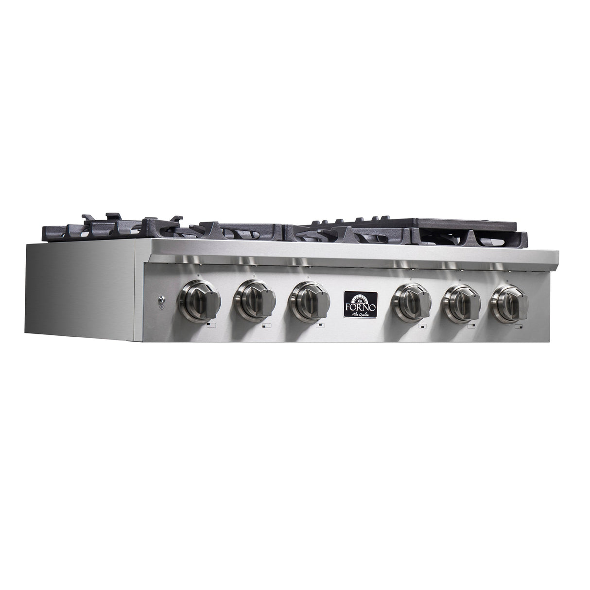 Forno Spezia Alta Qualita Pro-Style Gas Rangetop, Stainless Steel, Continuous Cast Iron Grates