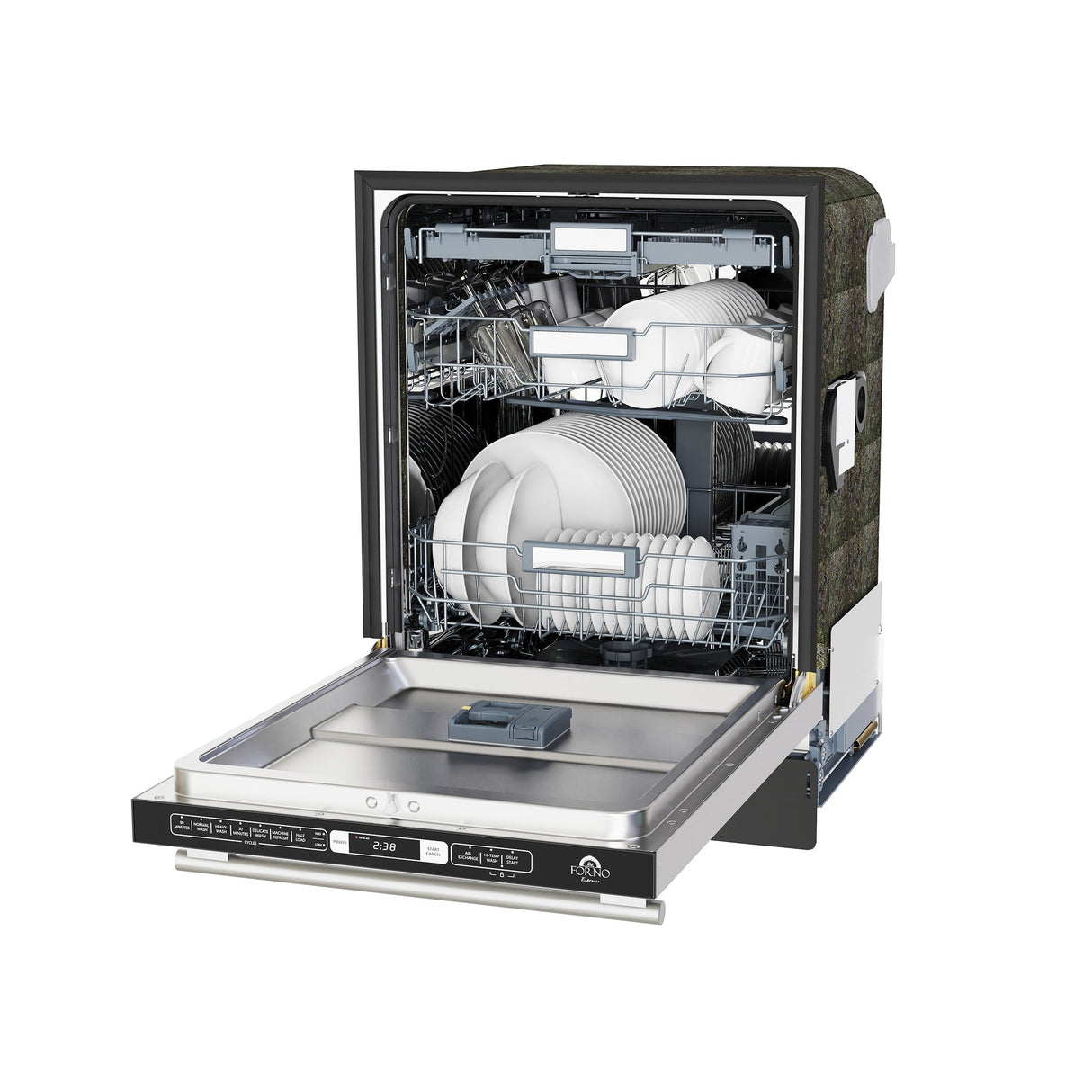 Forno Romano 24-Inch Built-In Dishwasher, Stainless Steel Finish, 49 dBA, Energy Star Certified