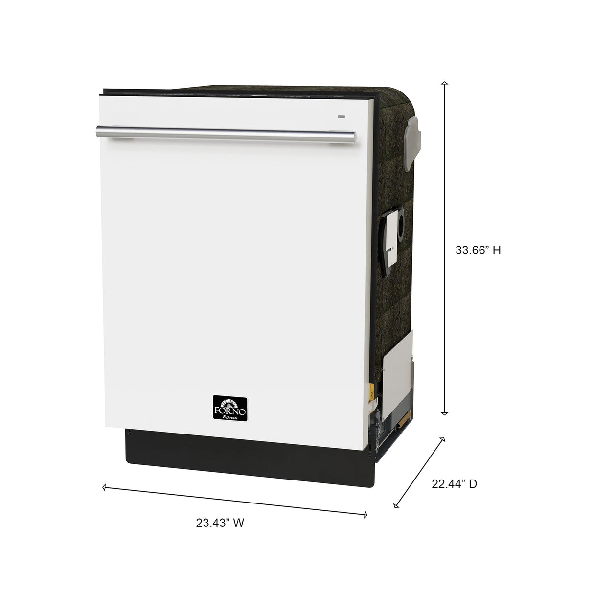 Forno Romano Espresso 24-Inch Built-In Dishwasher, 49 dBA, Energy Star Certified