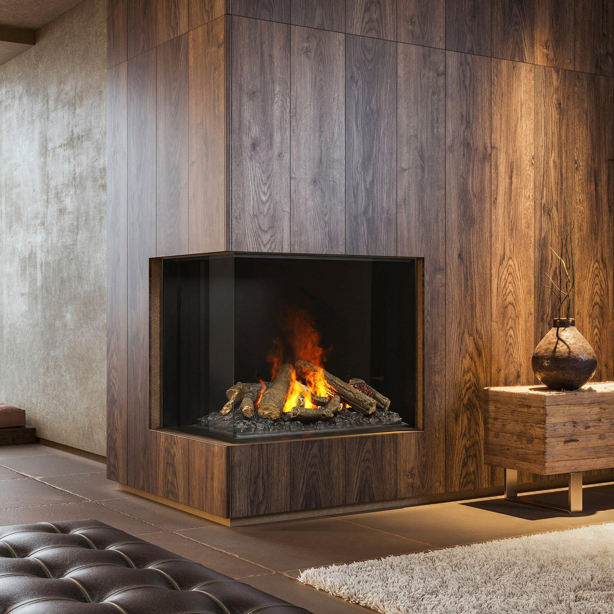 Dimplex e-MatriX 32"x26" Two-Sided Electric Firebox, Left-Facing - FEF3226L2L
