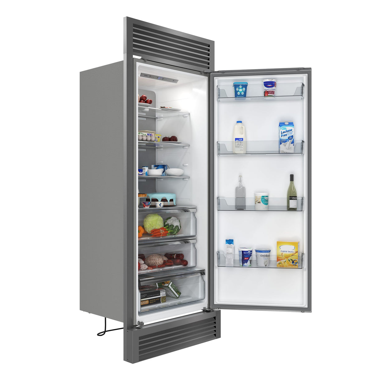 Forno Maderno 28-Inch Built-In Convertible Refrigerator, 13.6 cu.ft, Right Swing, Decorative Grill
