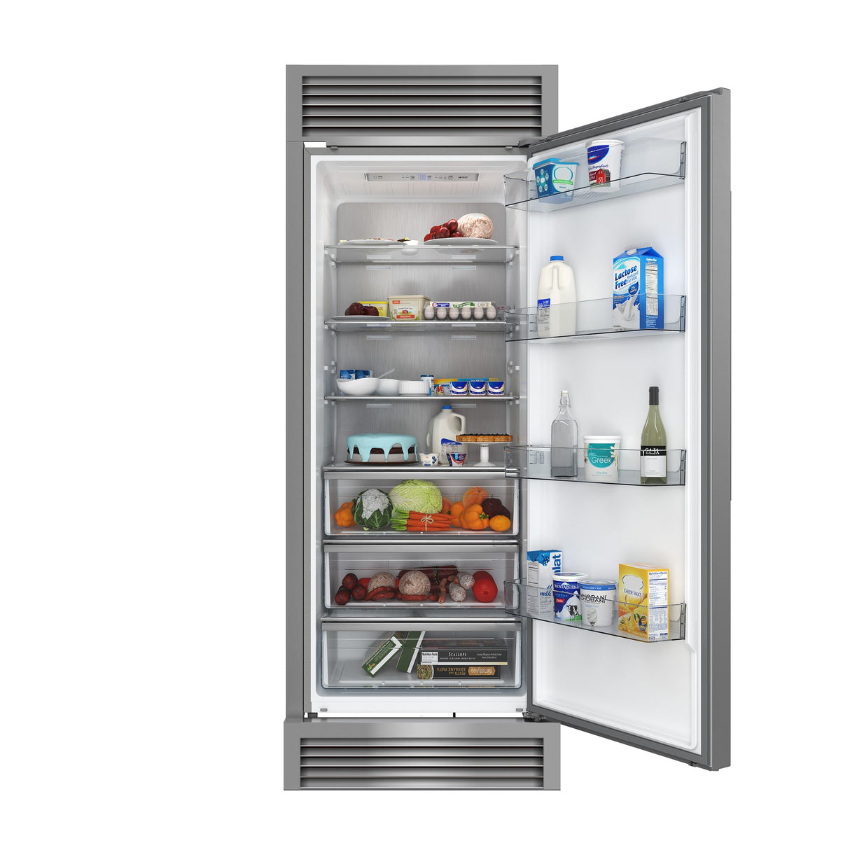 Forno Maderno 2-28-Inch Wide Convertible Refrigerator/Freezer, Decorative Trim, 27.2 cu.ft, 84-Inch High