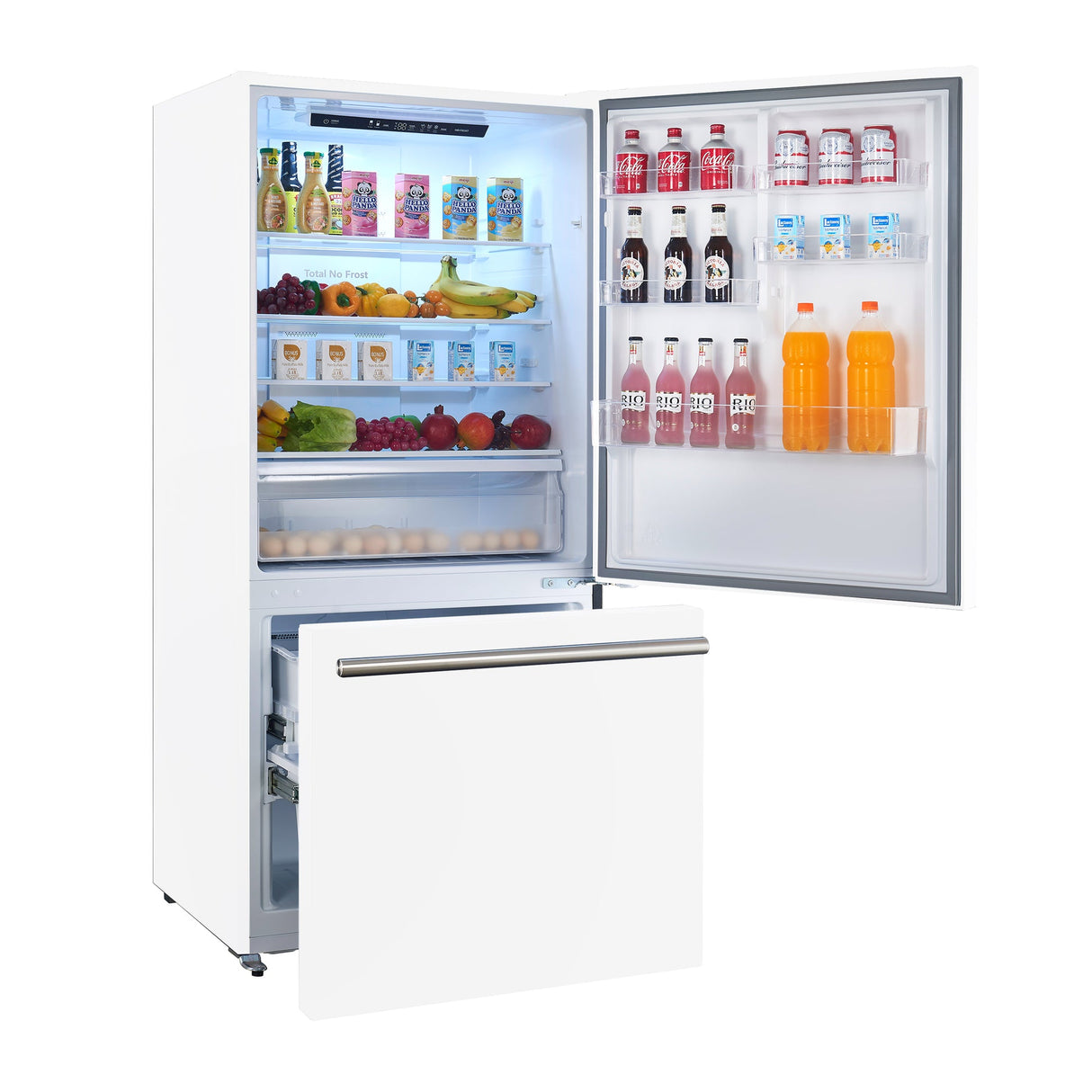 Forno Milano Espresso 31-Inch Bottom Freezer Refrigerator, 17.2 cu.ft Capacity
