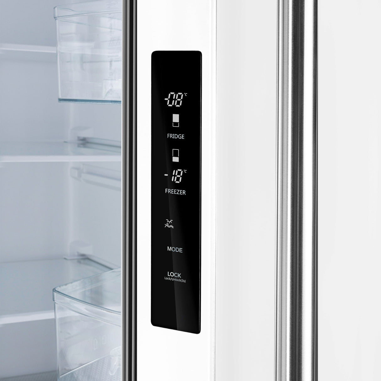 Forno Gallipoli Espresso 30-Inch French Door Refrigerator, Bottom Freezer, Ice Maker