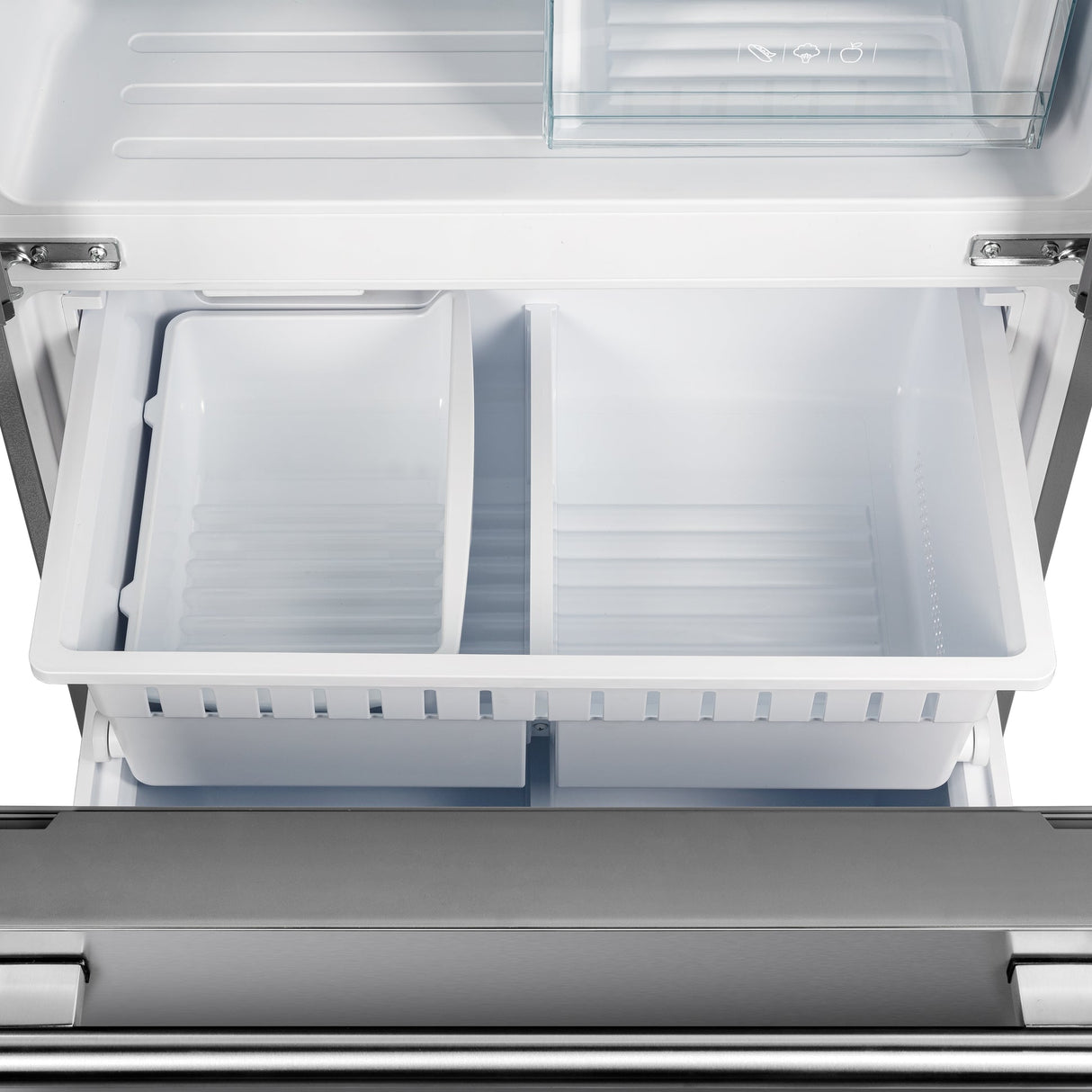 Forno Gallipoli 30" French Door Refrigerator – 17.5 cu.ft, Decorative Grill, Stainless Steel & No Frost Technology
