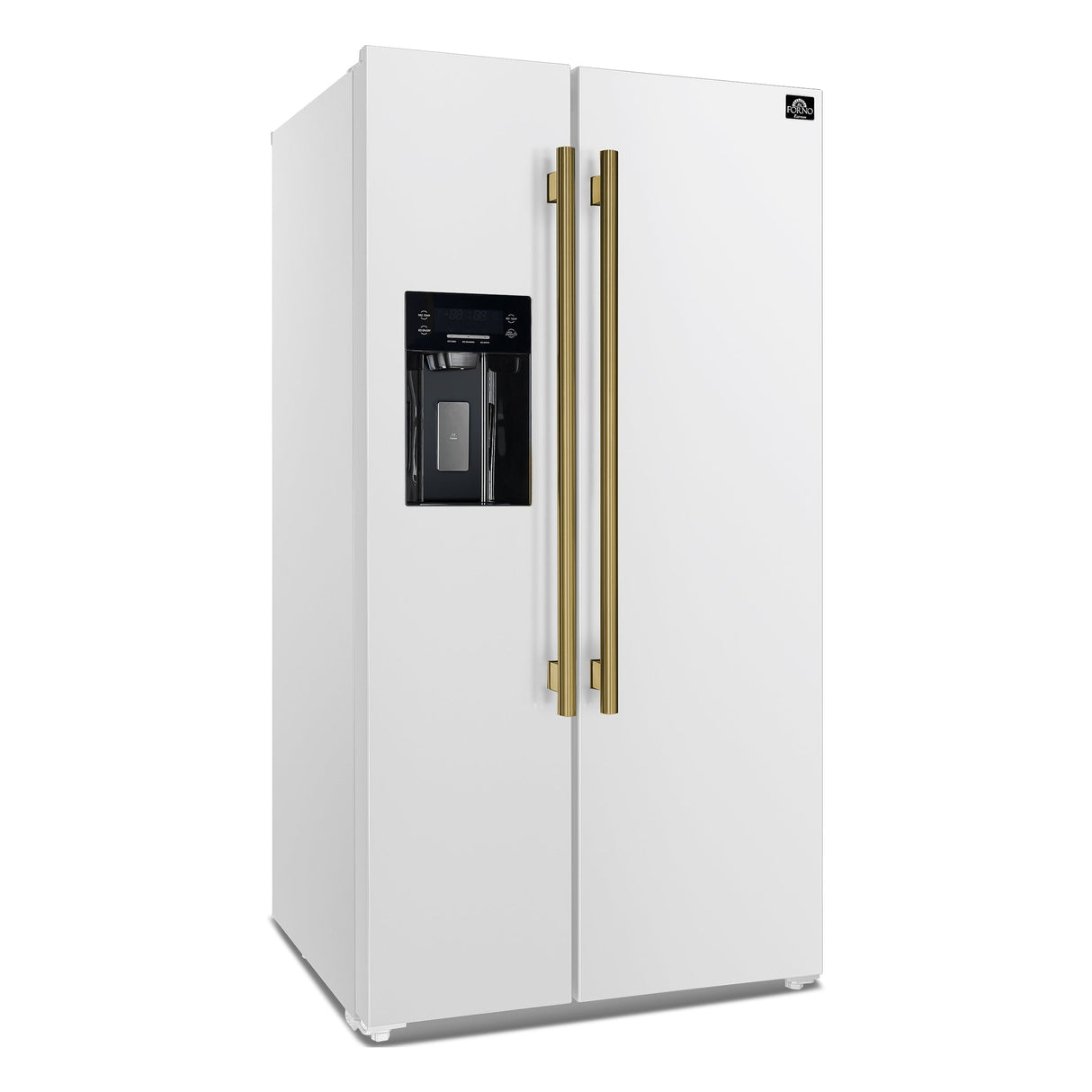 Forno Salerno Espresso 36-Inch Side-by-Side Refrigerator, 20 Cu. Ft., Frost-Free, Ice & Water Dispenser