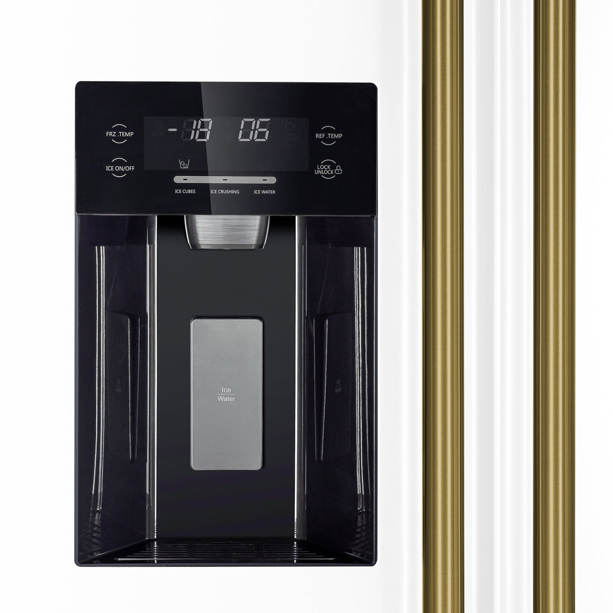 Forno Salerno Espresso 36-Inch Side-by-Side Refrigerator, 20 Cu. Ft., Frost-Free, Ice & Water Dispenser