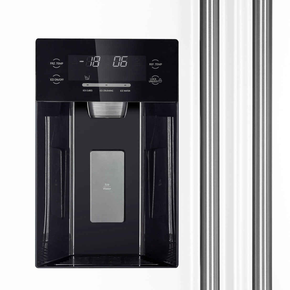 Forno Salerno Espresso 36-Inch Side-by-Side Refrigerator, 20 Cu. Ft., Frost-Free, Ice & Water Dispenser