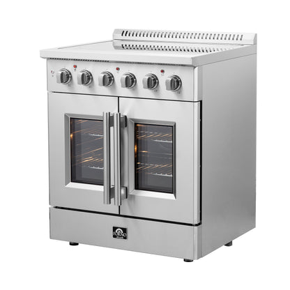 Forno Galiano Freestanding French Door Electric Range, True Convection, Energy Efficient