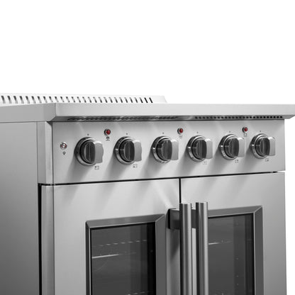 Forno Galiano Freestanding French Door Electric Range, True Convection, Energy Efficient