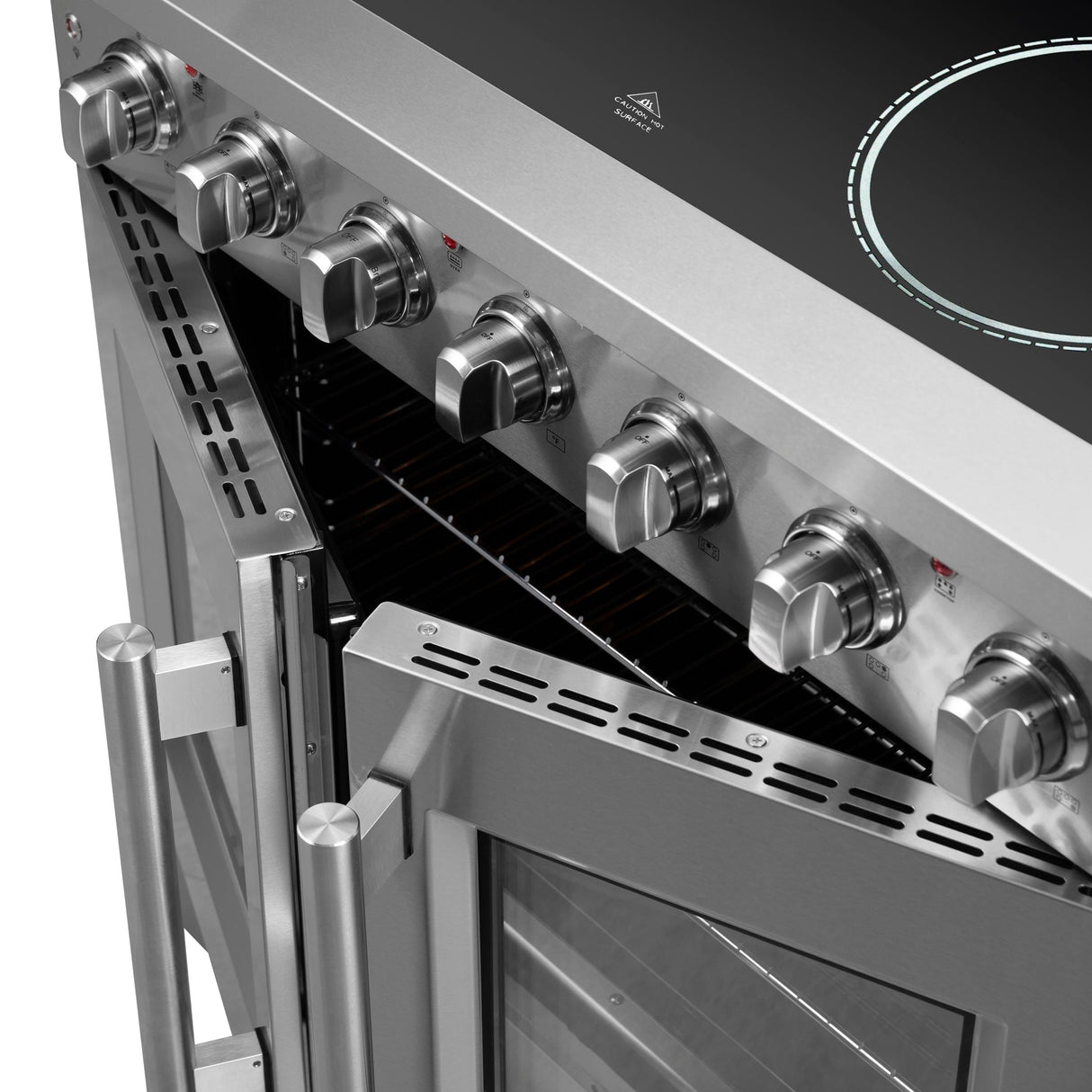 Forno Galiano Freestanding French Door Electric Range, True Convection, Energy Efficient