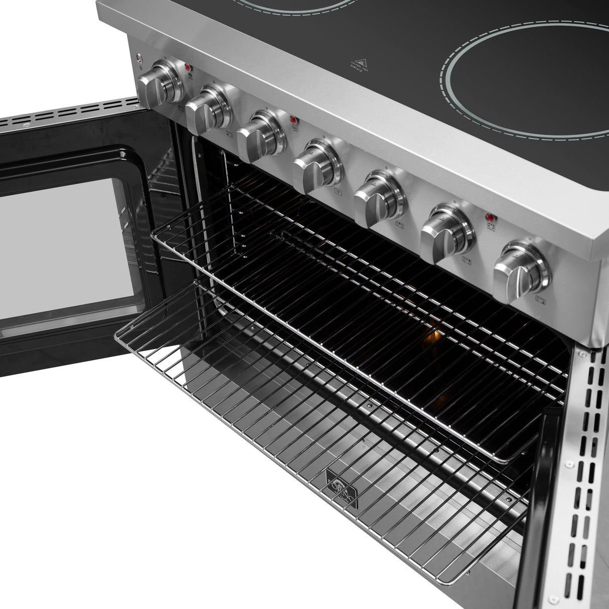 Forno Galiano Freestanding French Door Electric Range, True Convection, Energy Efficient