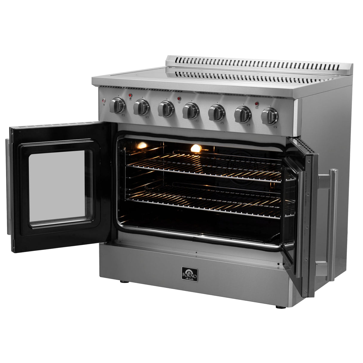 Forno Galiano Freestanding French Door Electric Range, True Convection, Energy Efficient