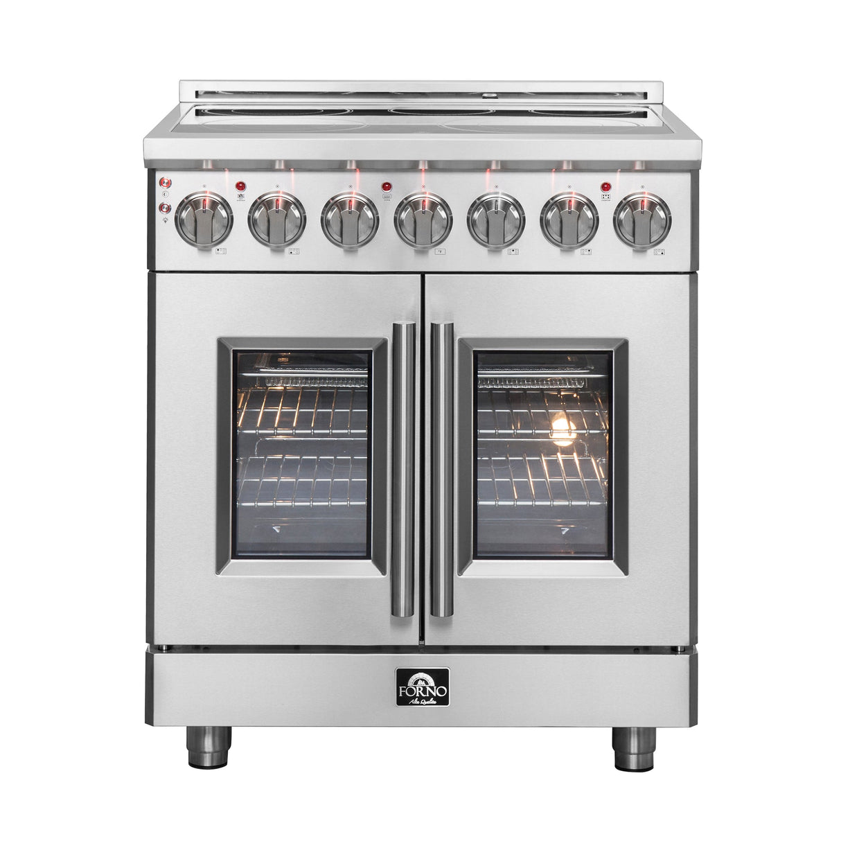 Forno Massimo Freestanding French Door Electric Range, True Convection Oven