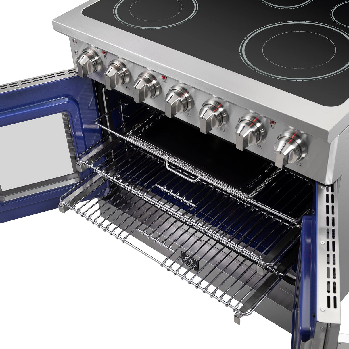Forno Massimo Freestanding French Door Electric Range, True Convection Oven