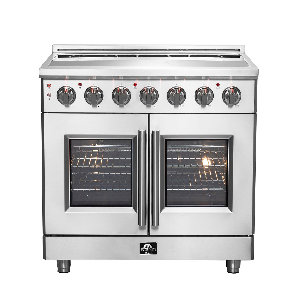 Forno Massimo Freestanding French Door Electric Range, True Convection Oven