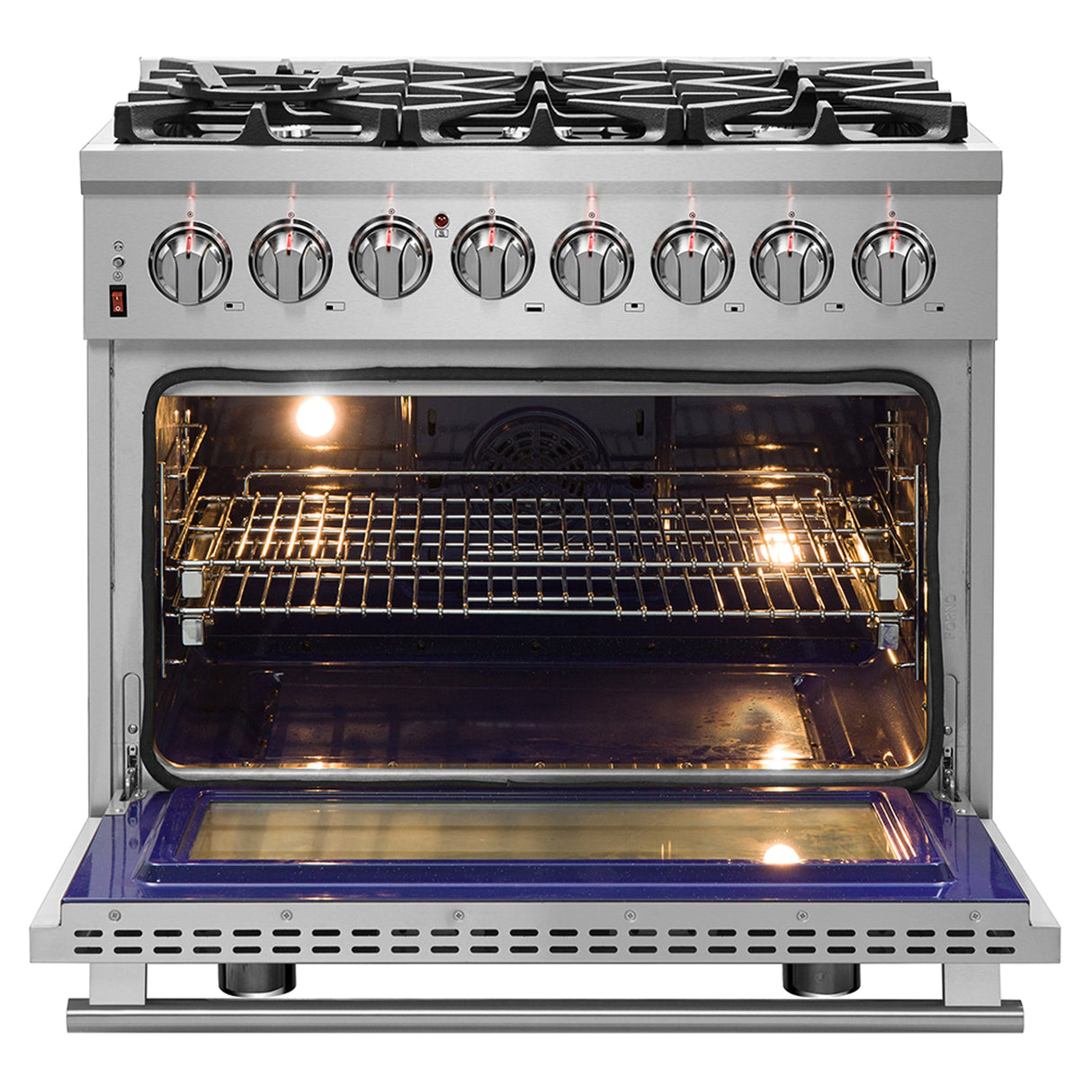 Forno Massimo Freestanding Dual Fuel Range, Double Convection Ovens