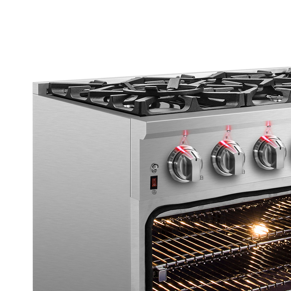 Forno Massimo Freestanding Dual Fuel Range, Double Convection Ovens
